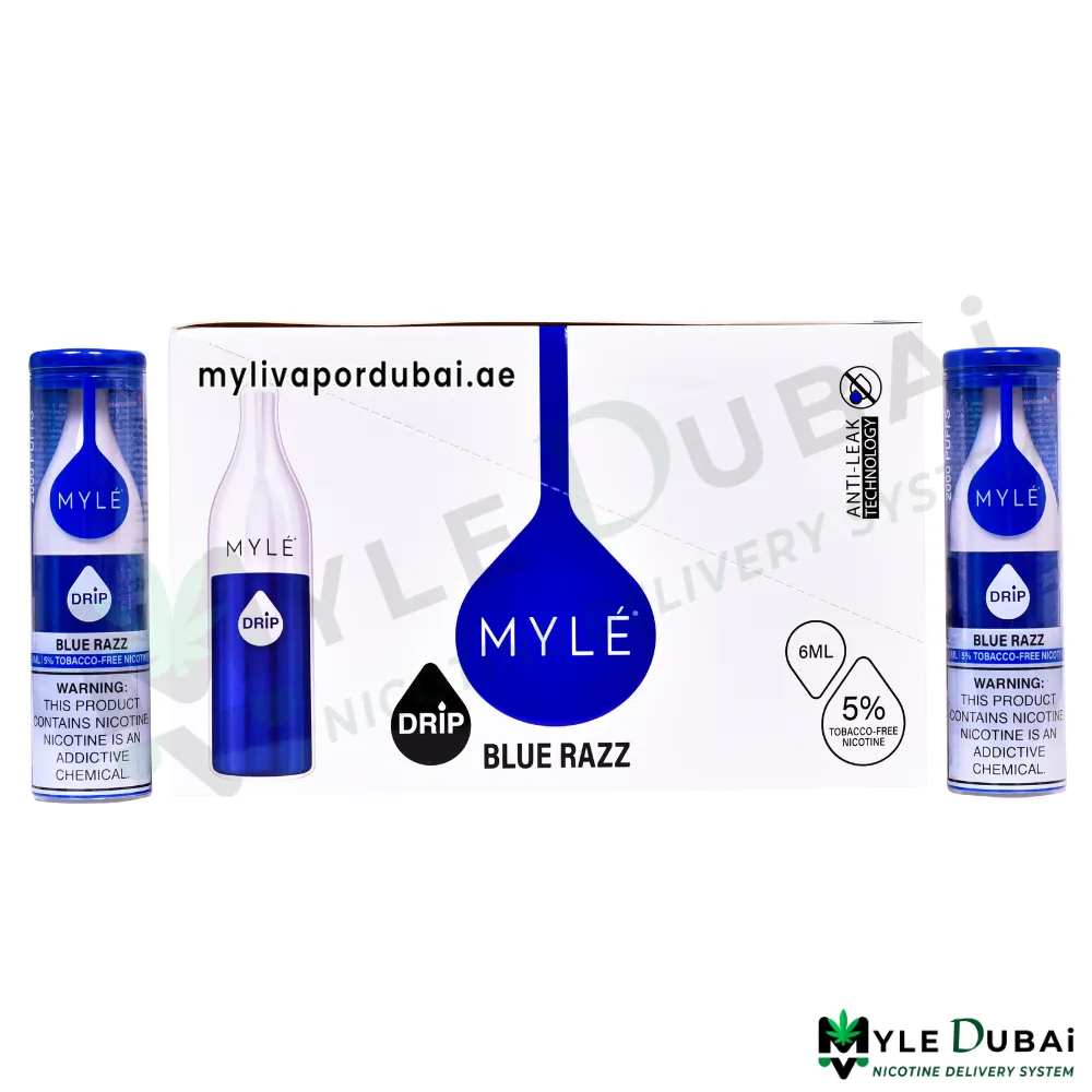 Myle Drip Blue Razz Disposable Device