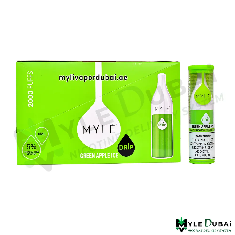 Myle Drip Green Apple Disposable Device