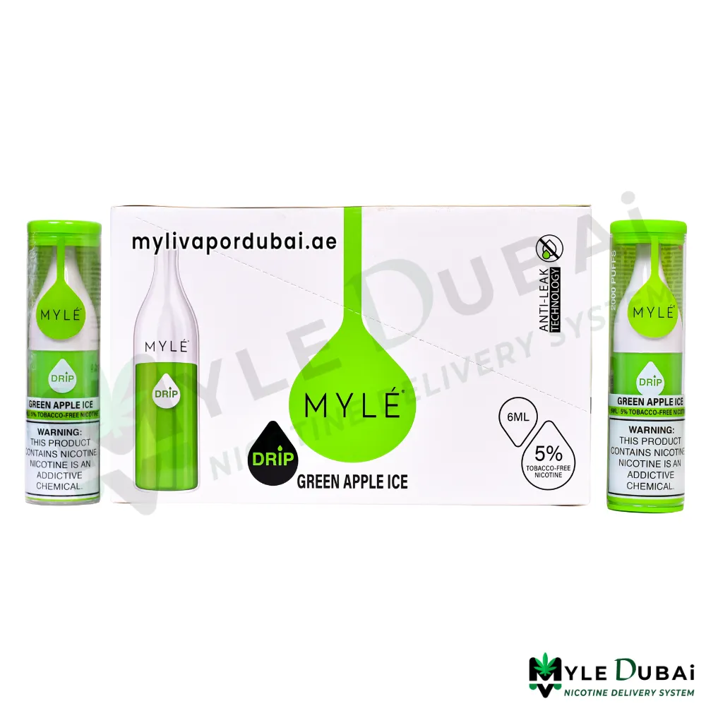 Myle Drip Green Apple Disposable Device