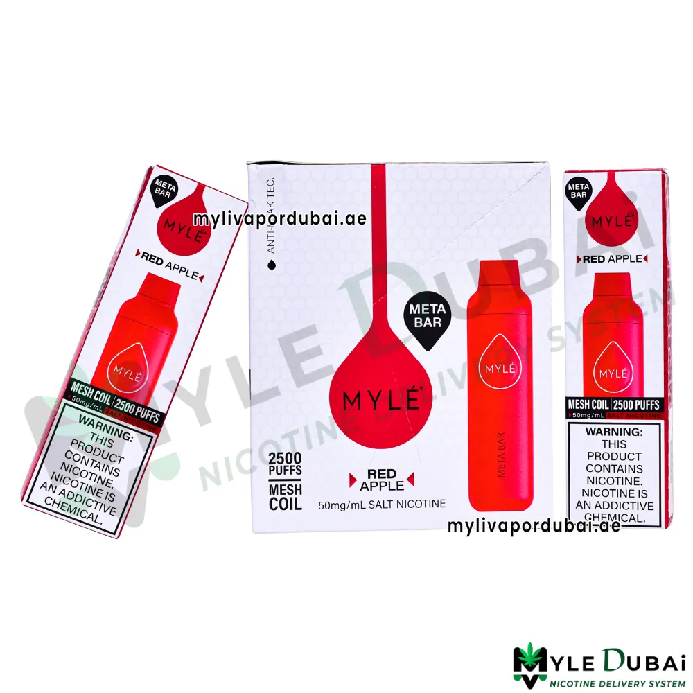 Myle Meta Bar Red Apple Disposable Device