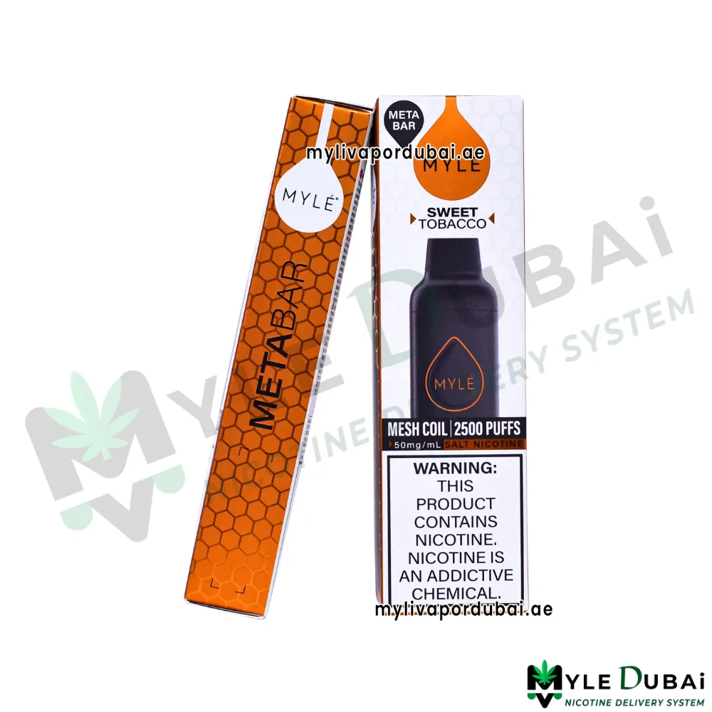 Myle Meta Bar Sweet Tobacco Disposable Device