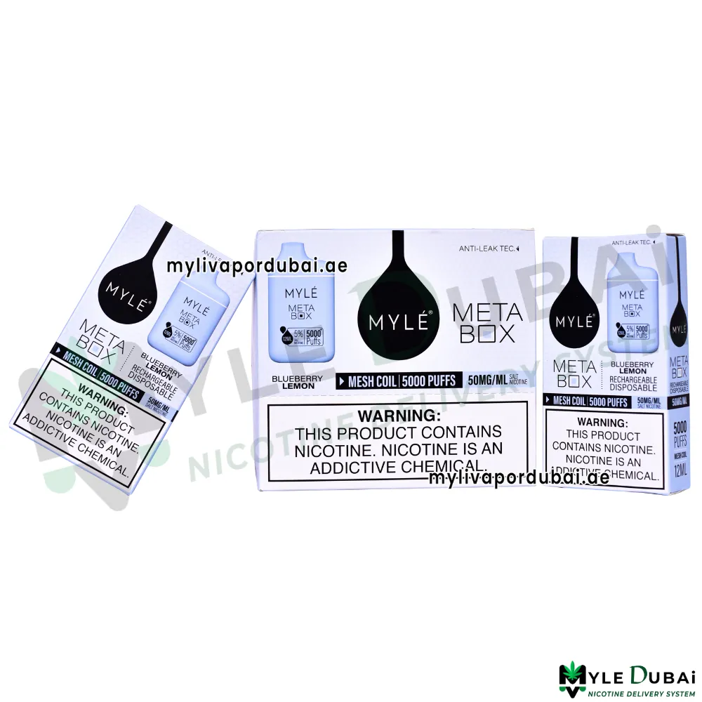 Myle Meta Box Blueberry Lemon 20MG Disposable Device