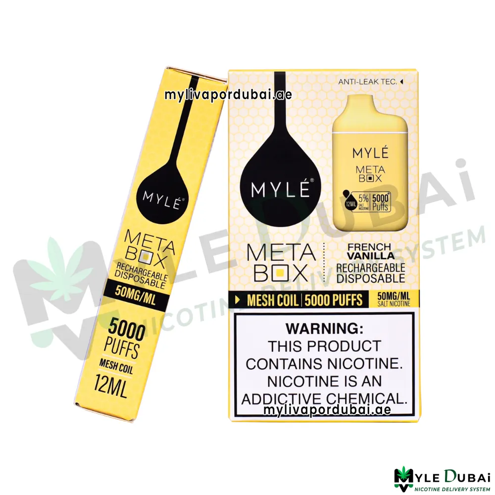 Myle Meta Box French Vanilla 20MG Disposable Device