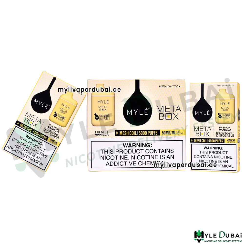 Myle Meta Box French Vanilla 20MG Disposable Device