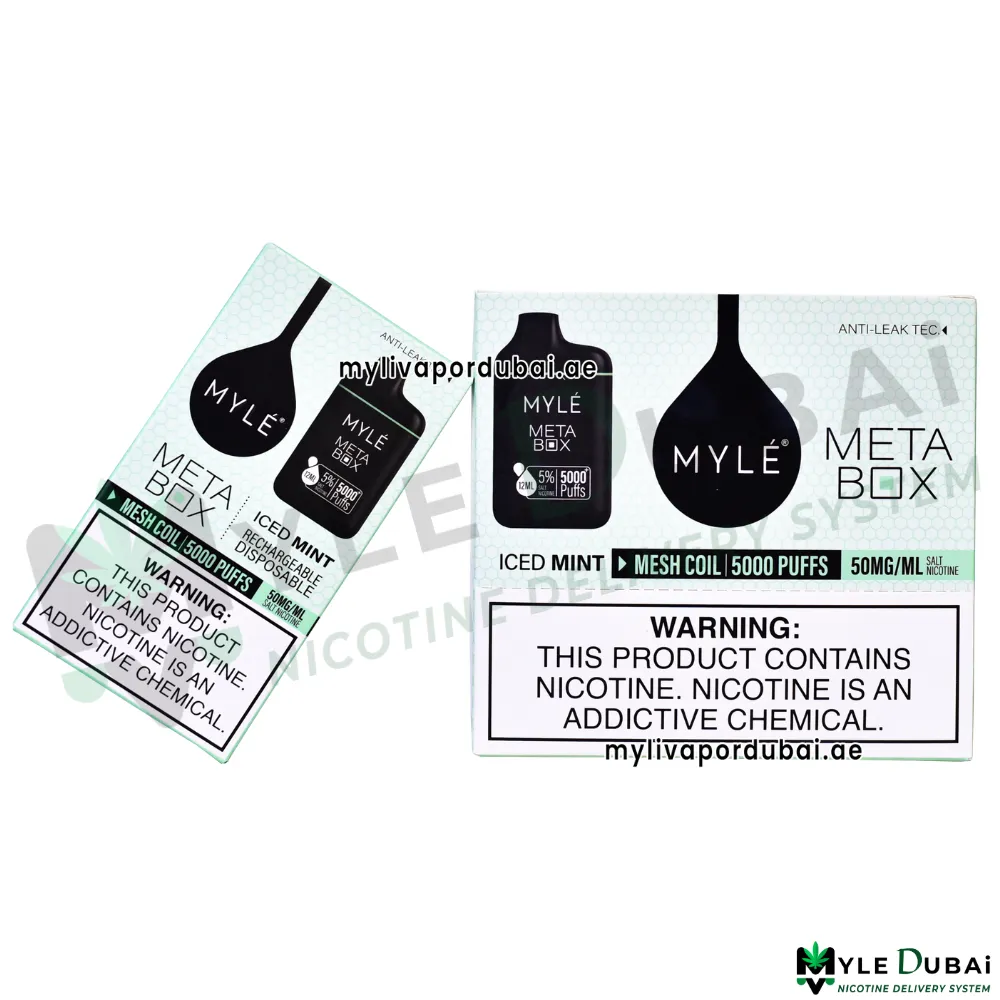 Myle Meta Box Iced Mint 20MG Disposable Device