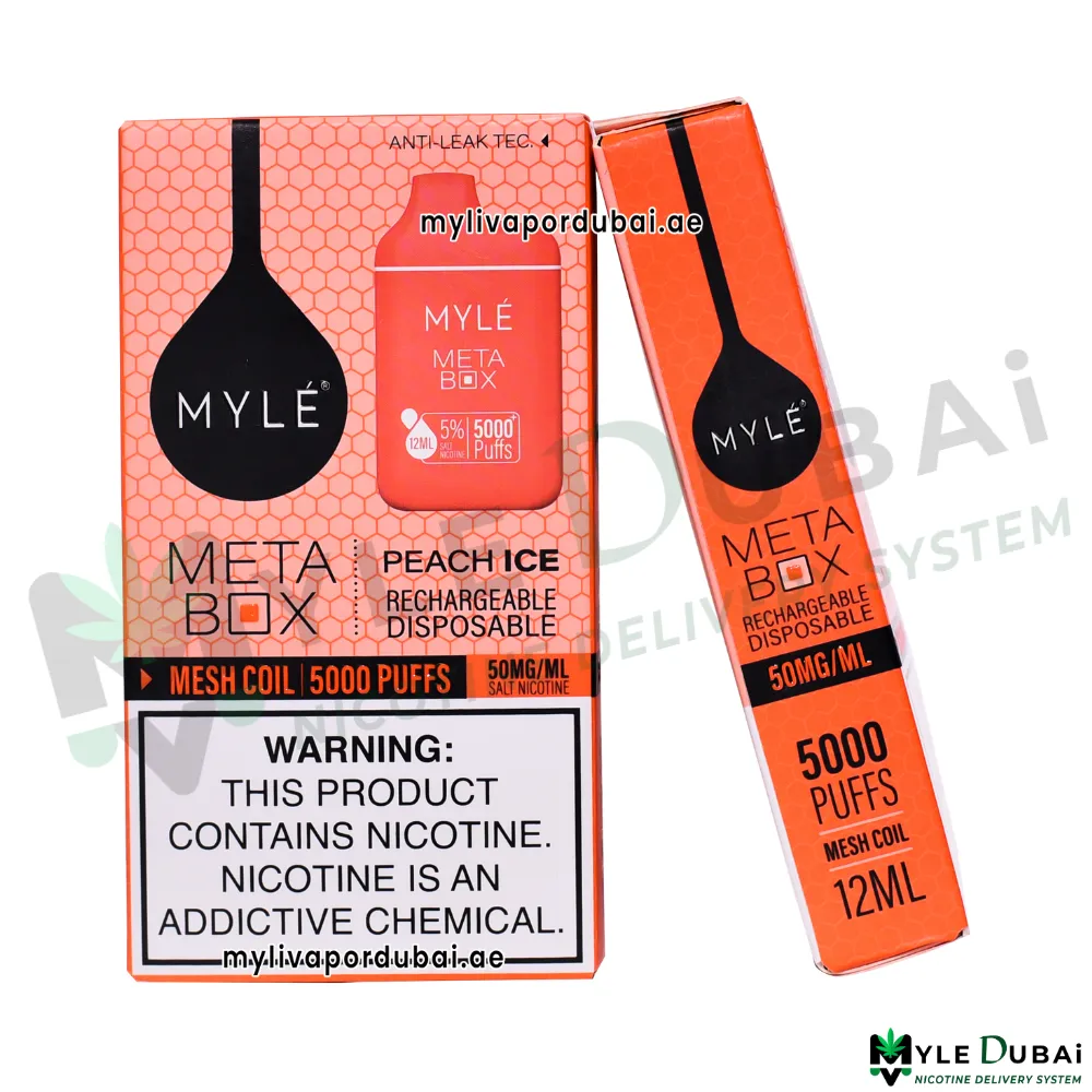 Myle Meta Box Peach Ice 20MG Disposable Device