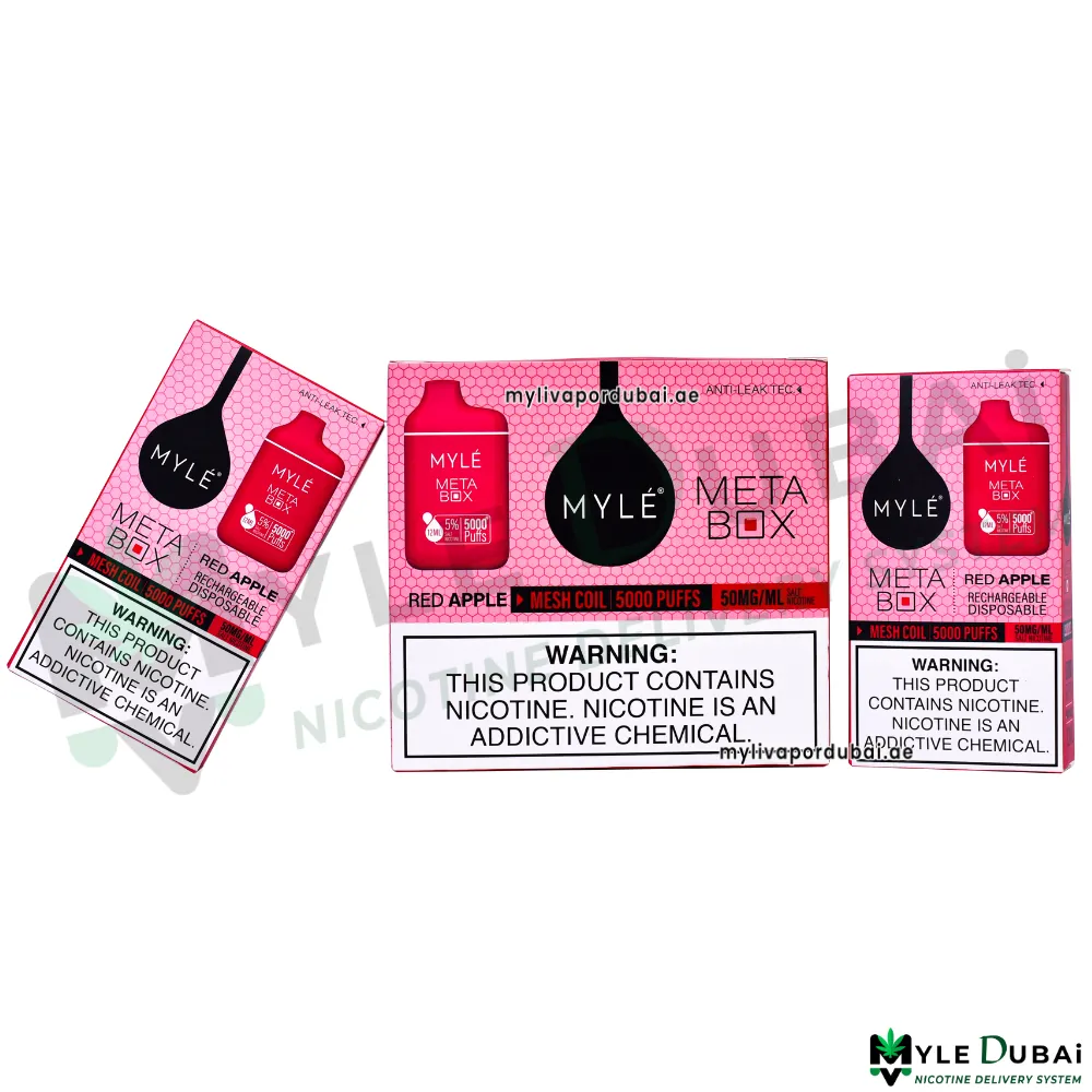 Myle Meta Box Red Apple 20MG Disposable Device