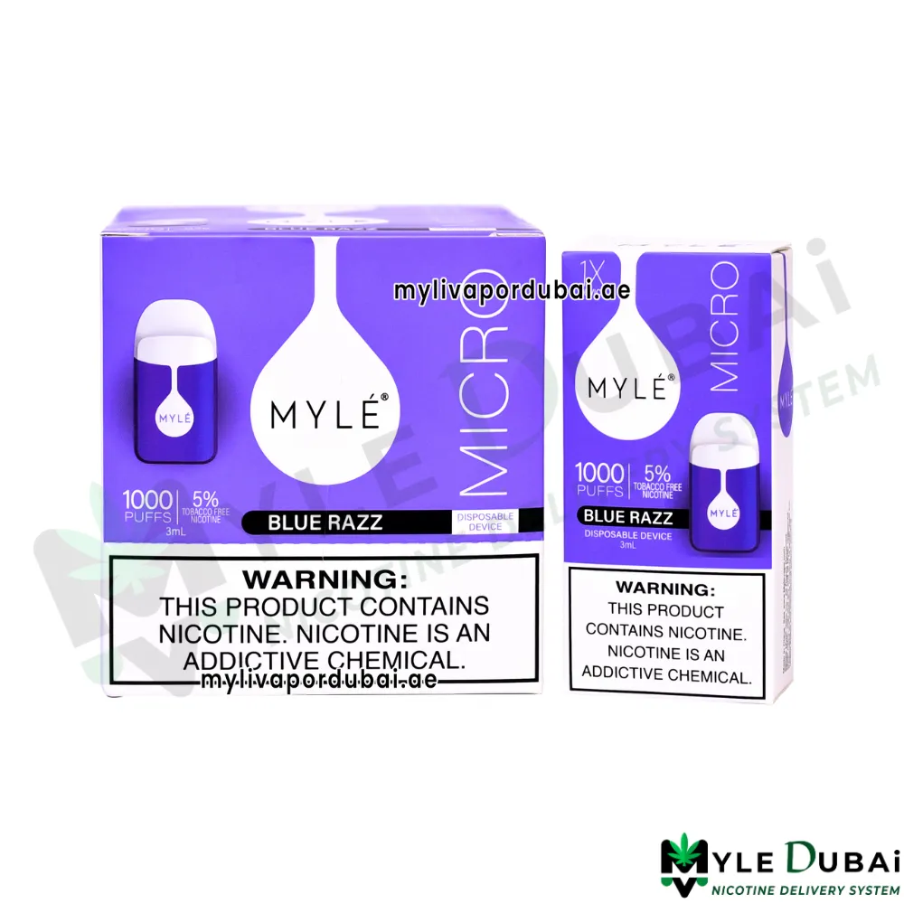 Myle Micro Blue Razz Disposable Device