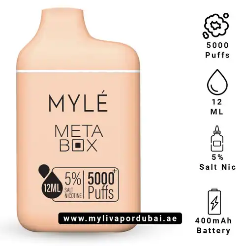 Myle Meta Box Georgia Peach Disposable Device