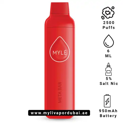 Myle Meta Bar Red Apple Disposable Device